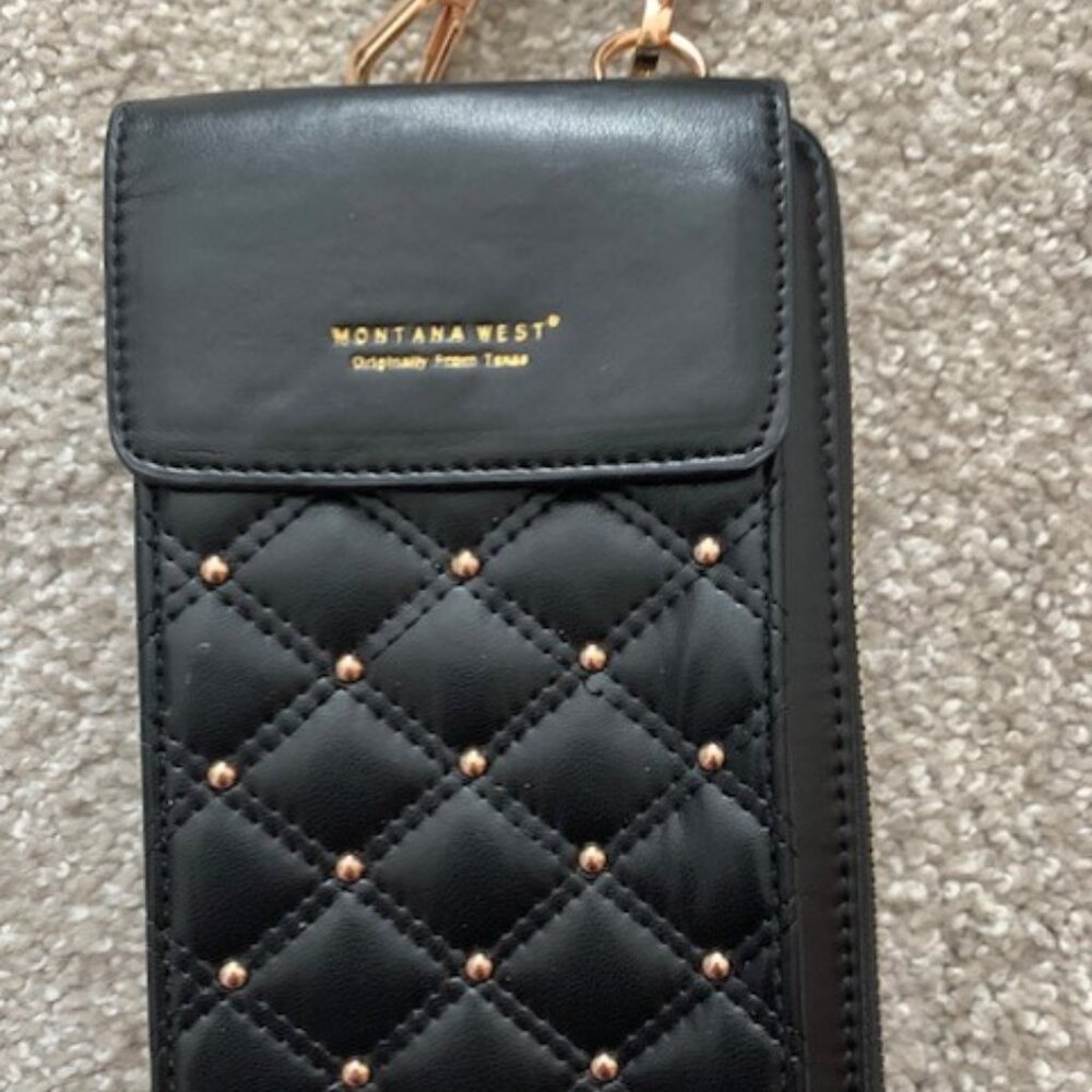 NWOT Montana West Leather Zip Around Phone Wallet